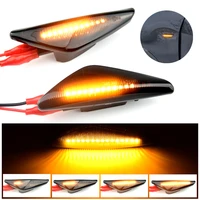 2pcs car led dynamic front fender side marker lights turn signal lights replacement smoke lens for bmw x3 f25 x5 e70 x6 e71 e72