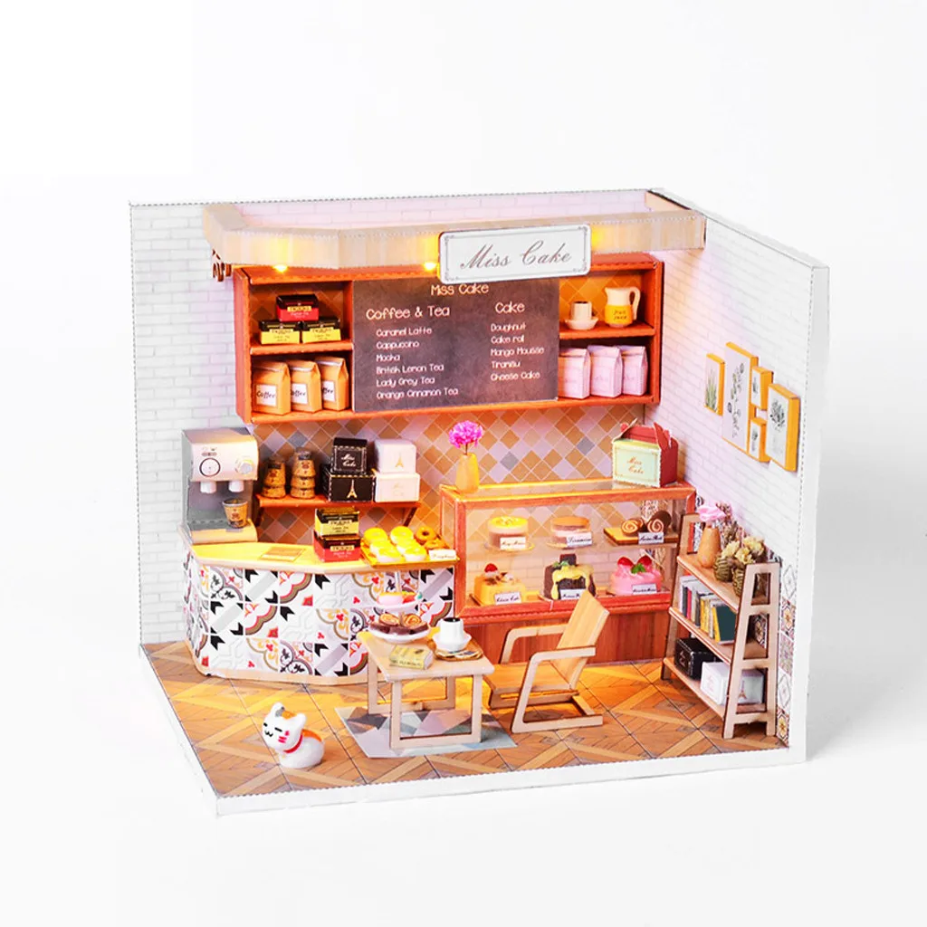 Кукольный дом мебель Diy Миниатюрный 3D Деревянный миниатюрный кукольный домик