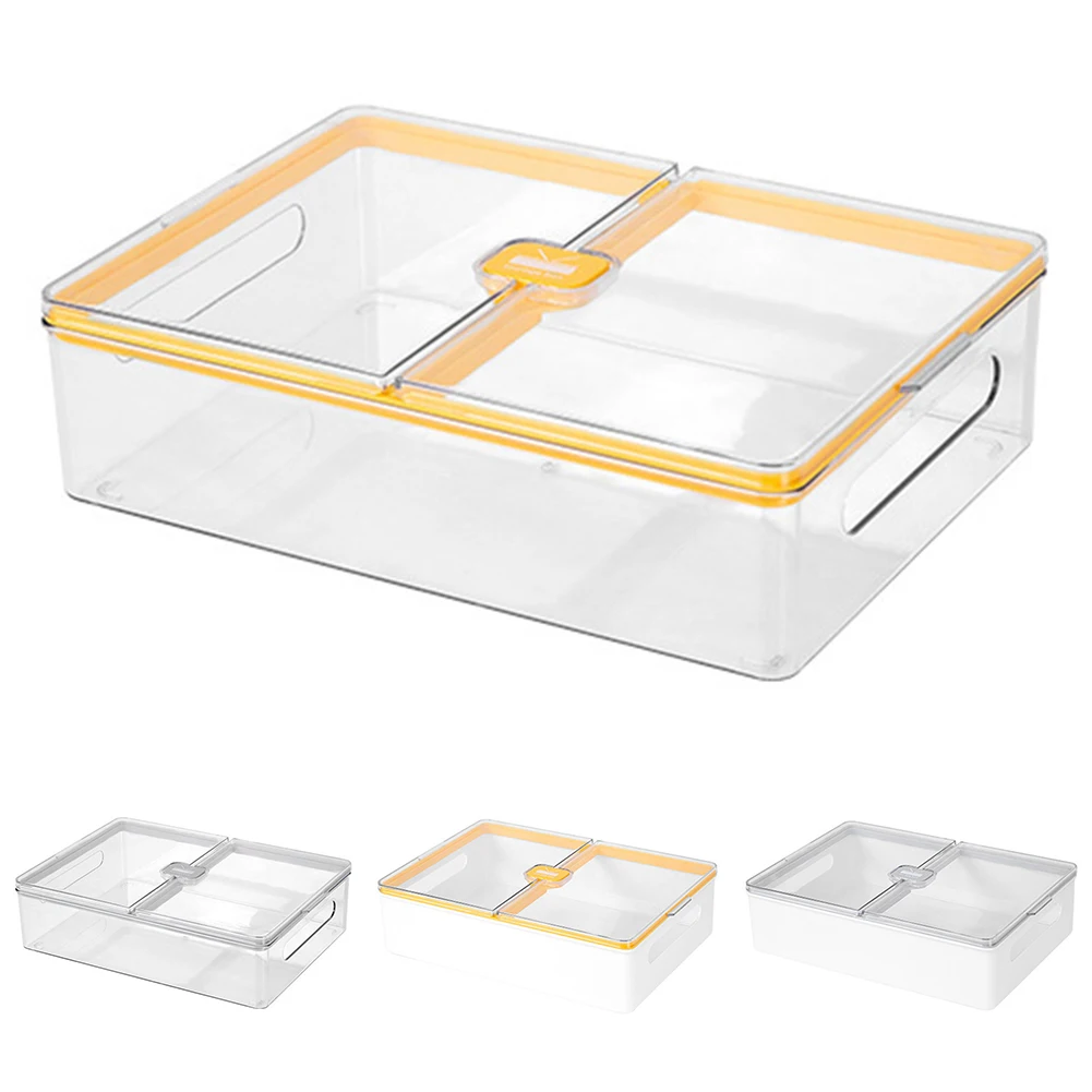 

4 Colors Refrigerator Food Storage Box Fresh Box Dumplings Vegetable Egg Stackable Flip Lid Refrigerator Storage Box