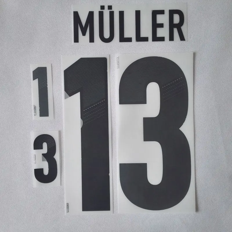 2012 Германия PODOLSKI#10 GOMEZ#23 MULLER#13 напечатаны nameset футбол штамповки патч значок