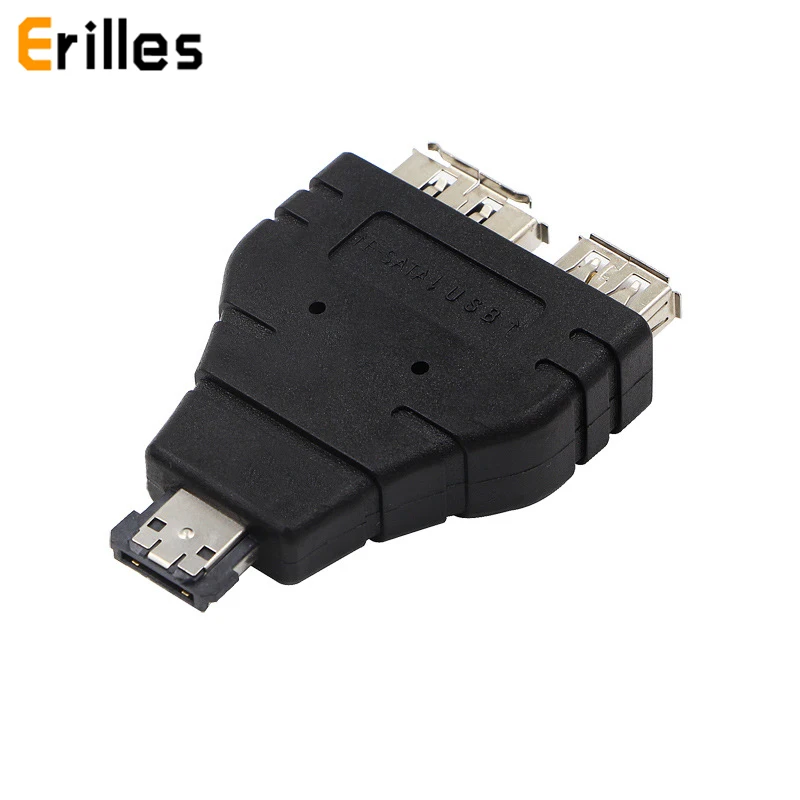 ESATAp (мощность над eSATA) Мужской комбо к USB 2 0 A женский + eSATA Женский сплиттер адаптер