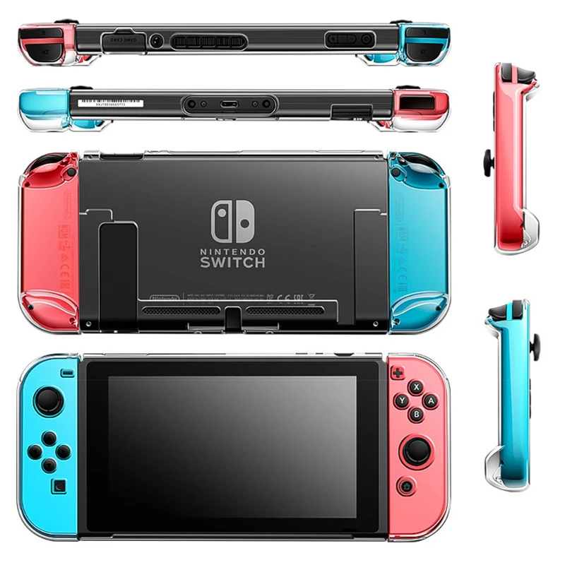 Прозрачный защитный чехол для Nintendo Switch PC Жесткий Чехол прозрачный с защитой от