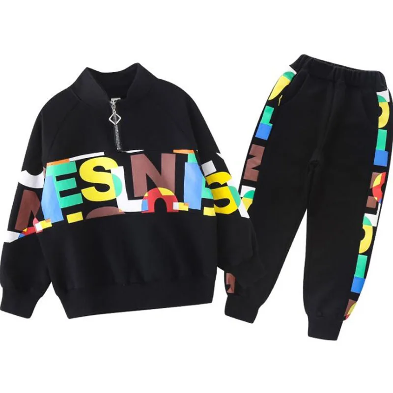 Комплект одежды для девочек Куртка на молнии с надписью Детские толстовки и