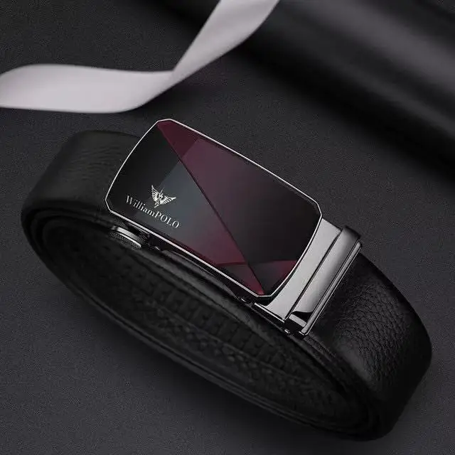 Men's Belt Genuine Leather Waistban Mirror Automatic Buckle Pant Fashion Luxury Brands Designer Belt for Jeans