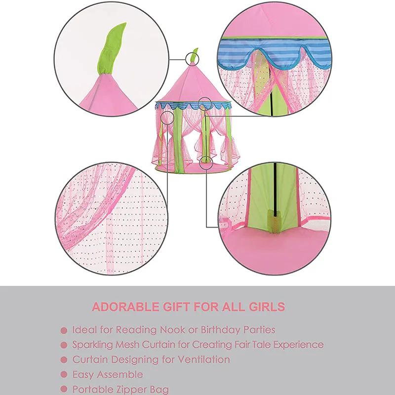Портативный детский тент сухой бассейн вигвам принцесса палатка дети девочка
