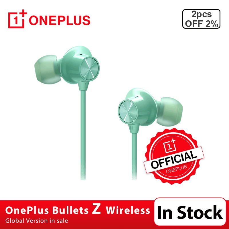 Беспроводные наушники OnePlus Bullets Z с магнитным управлением пара быстрых