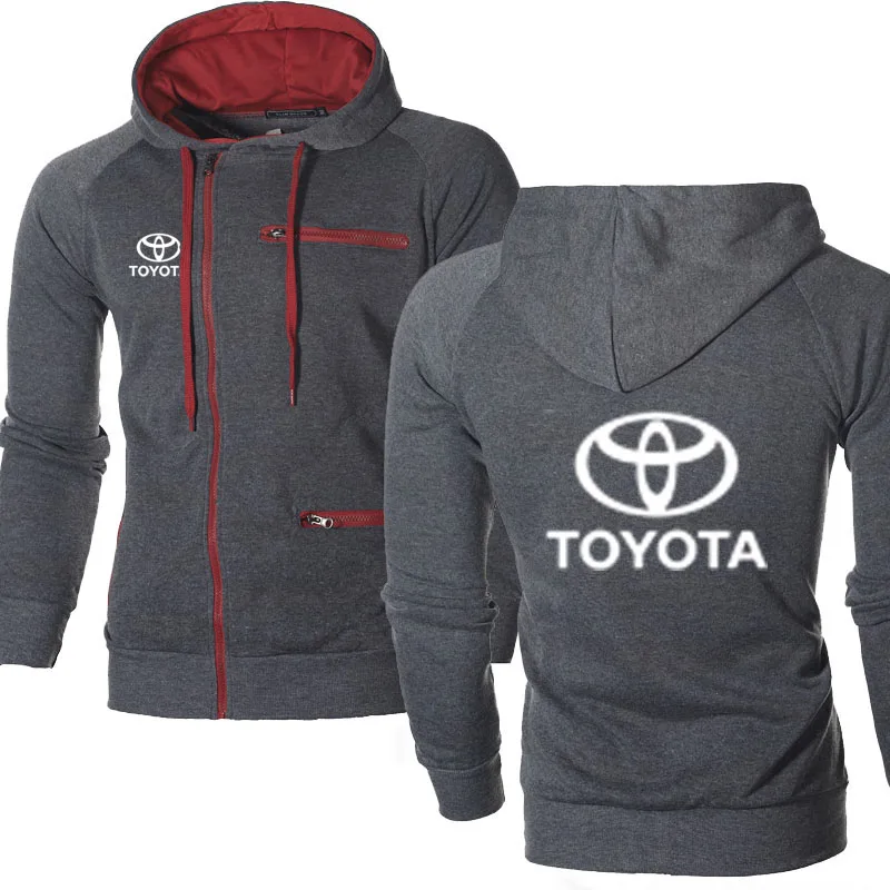 

Модная мужская толстовка с логотипом автомобиля Toyota, повседневные Хип-хоп, Харадзюку, толстовки с длинным рукавом и капюшоном, Мужская Флис...