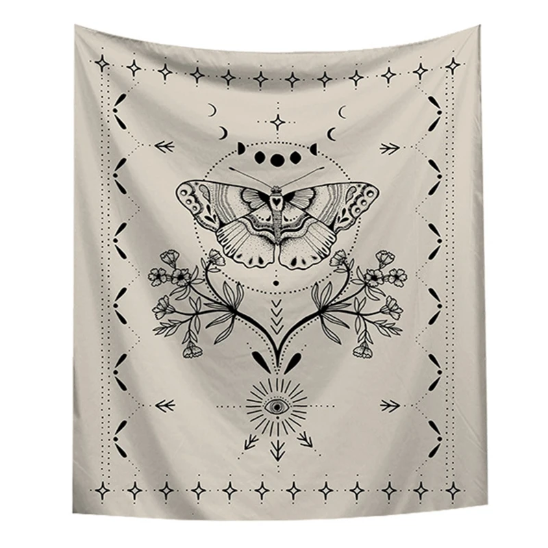 

Nordic psychedelic hanging fabric background wall covering home decoration wall blanket tapestry bedroom wall hanging 95*73cm
