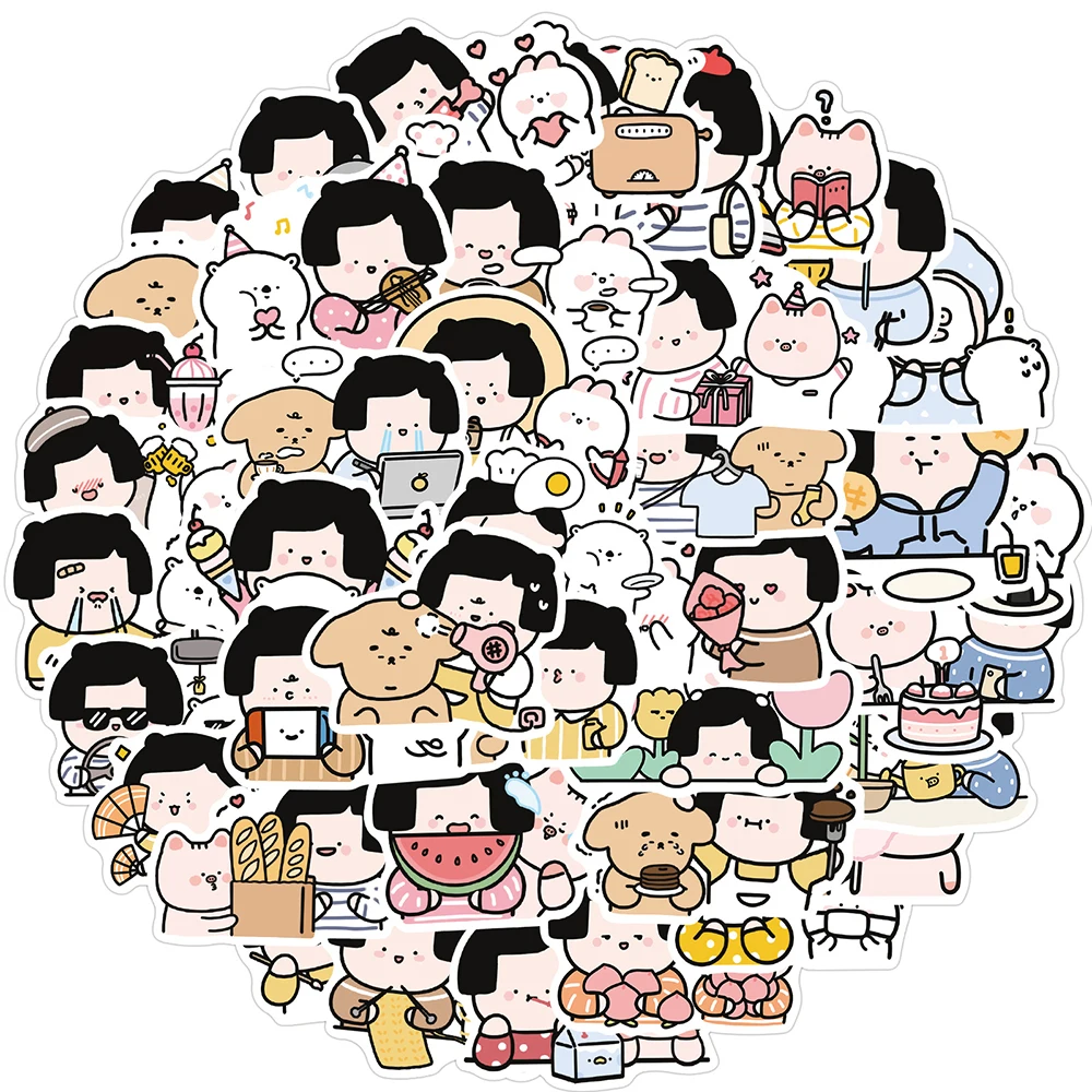 40pcspack cute lazy bear stickers scrapbooking decorative sticker korean diy diary album stick label kawaii stationery kid toy free global shipping