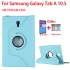 Вращающийся на 360 градусов чехол для Samsung Galaxy Tab A 10,5 2018, T590, T595, SM-T590, чехол для планшета Samsung Tab A 10,5 2019, чехол