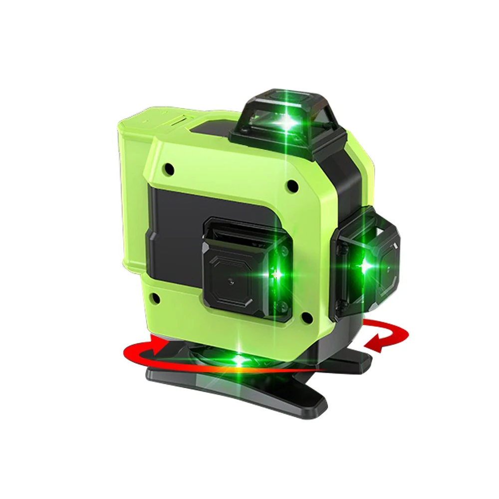 

16/12 Lines Laser Level 3D/4D 360 Horizontal And Vertical Cross Super Powerful SelfLeveling Green Laser Beam Line Indoor Outdoor