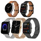 Кожаный ремешок для Xiaomi Amazfit Stratos 3 GTR 2 47 мм42 мм, браслет для GTS 2 Mini Bip S U Pro Pace, умные часы, браслет
