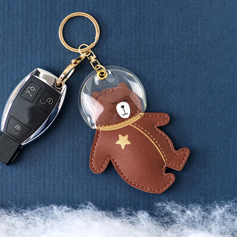 1 шт. модный креативный милый кожаный брелок для ключей свинья животное астронавт
