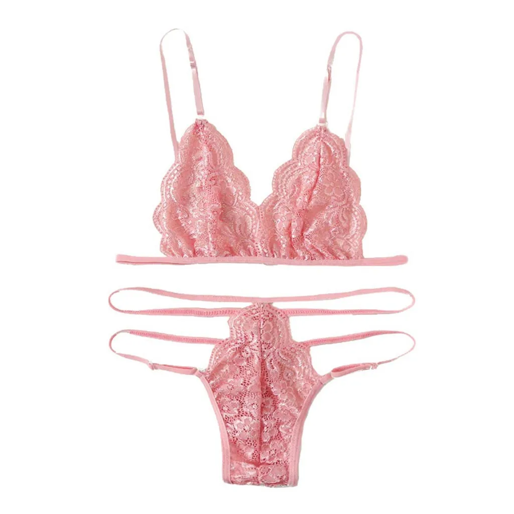 Комплект женского нижнего белья новый женский кружевной бюстгальтер с V-образным