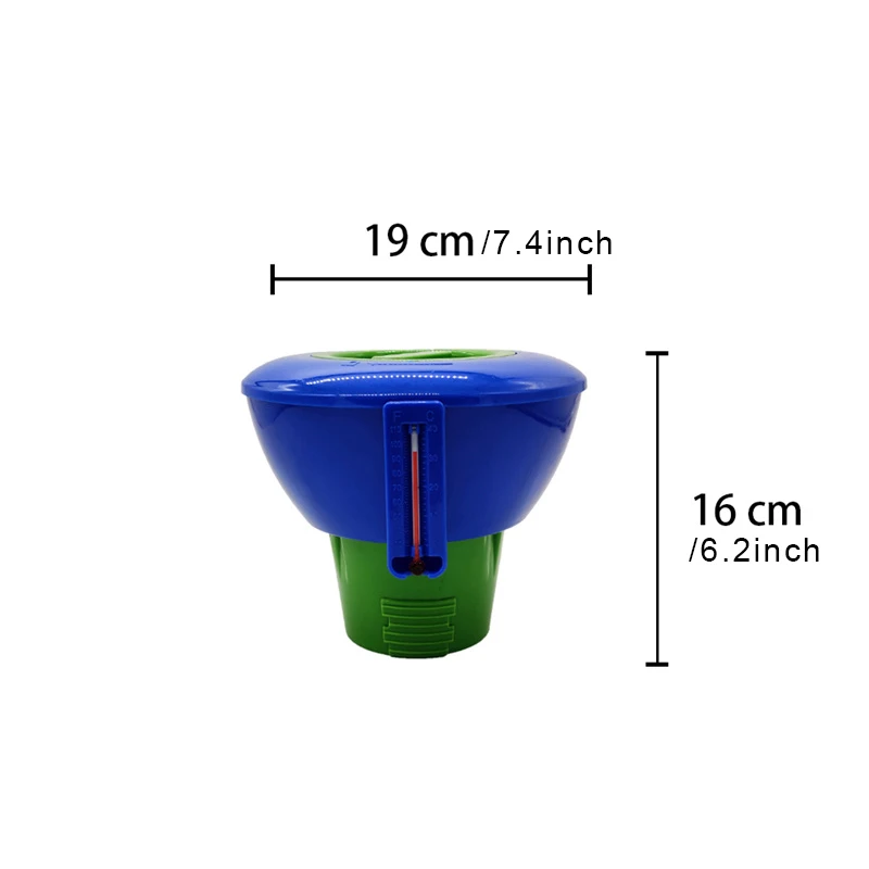 Pool Tablets Dispenser with Thermometer Retractable Chlorine Floater for Swimming Spa Hot Tub LBE | Дом и сад