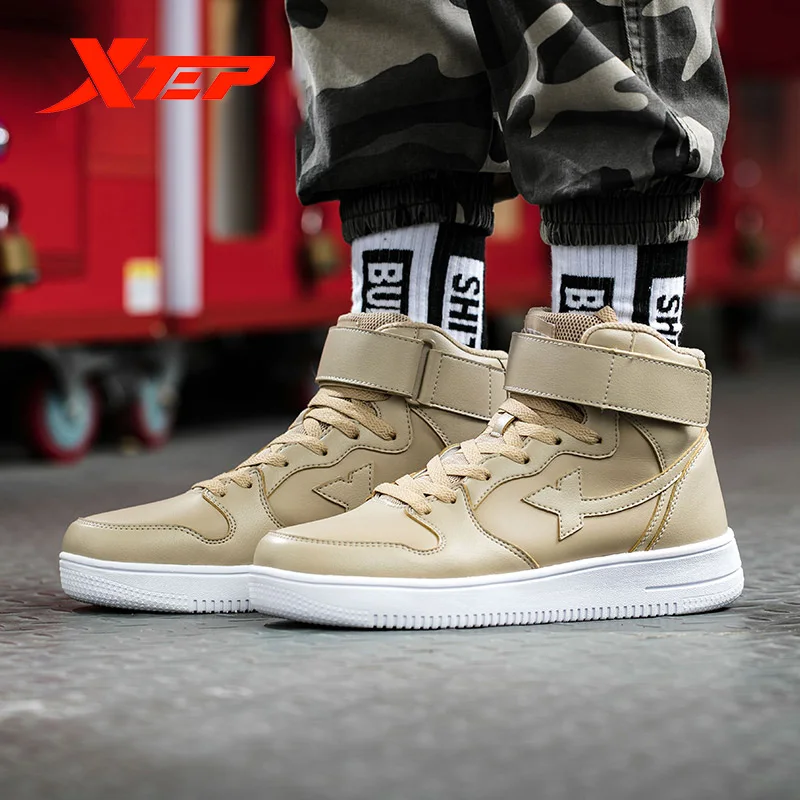 Xtep Мужская обувь для скейтбординга с высоким вырезом черные спортивные