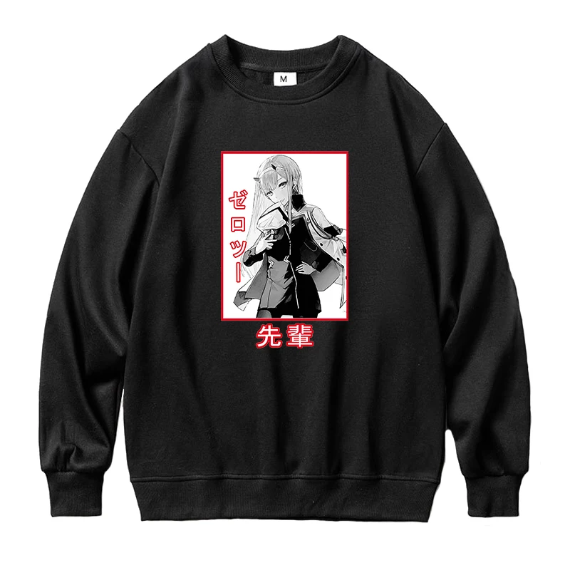 

Darling In The Franxx Hoodie Fashion Womens Casual Fleece Sweatshirts Pullovers Streetwear Unisex Funny Harajuku Kawaii Hoodies