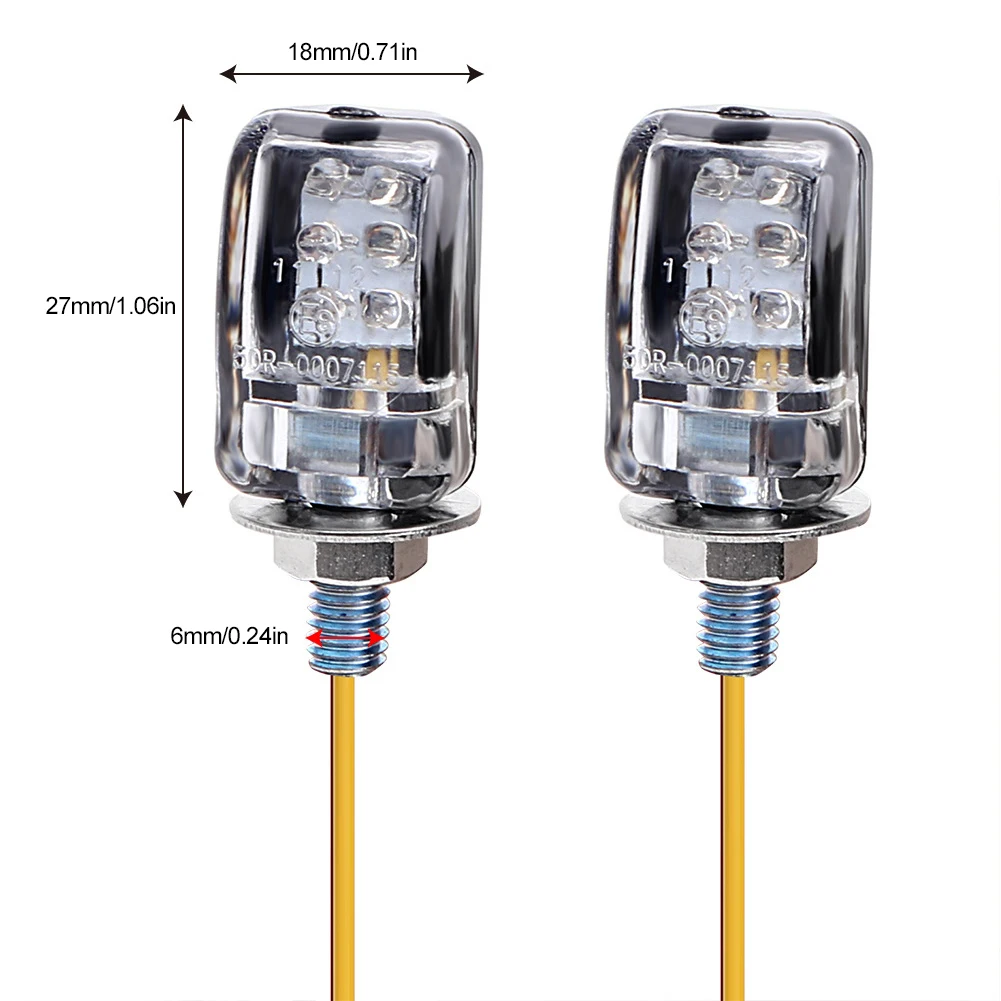 

2pcs Motorcycle LED Turn Signal Mini LED Turn Signal Turn Signal General Modified Small Turn Light for Sports Car Accessories