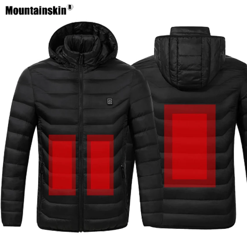 Зимняя мужская куртка для походов с USB подогревом спорта на открытом воздухе