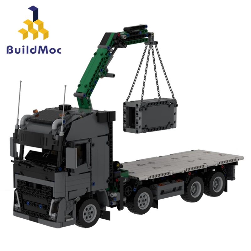 

BuildMoc Engineering Bulldozer Crane high-tech Truck Building Block City Construction car excavator education Toys For Children