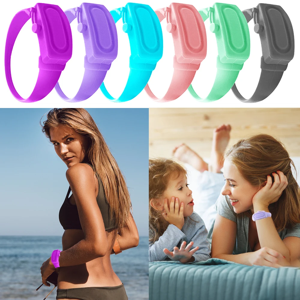 3pcs Wristband Type Hand Dispenser Sanitizer Silicone Wearable Pump Disinfect Outdoor Tools | Дом и сад