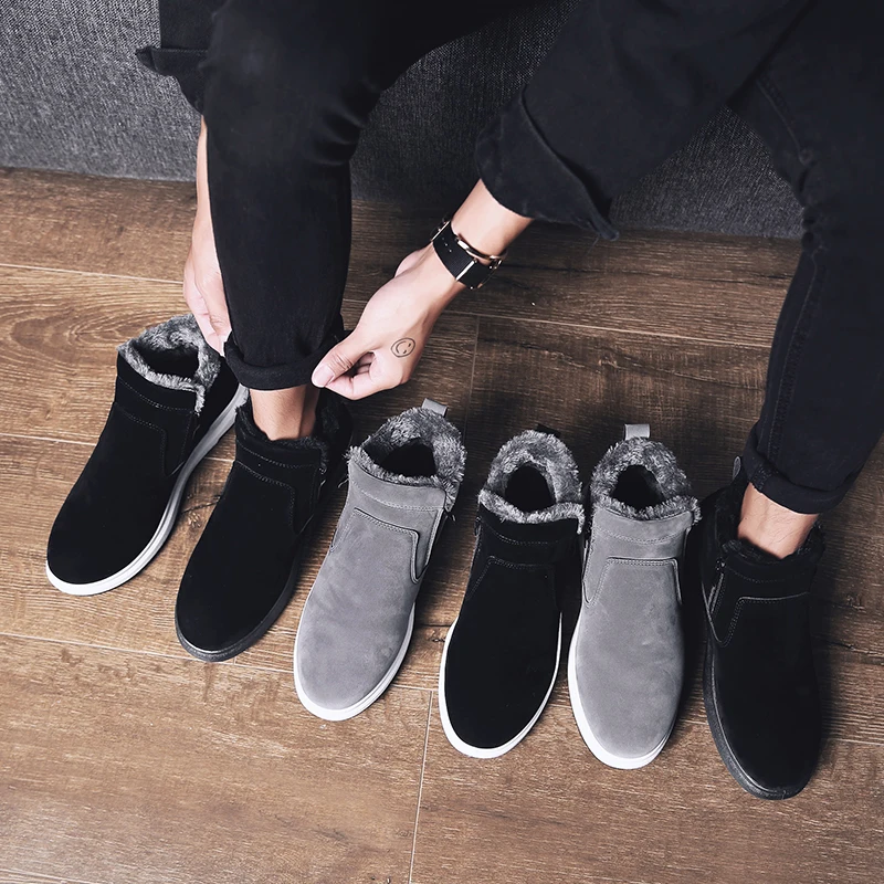 Новинка модные мужские ботинки коллекция 2019 года Мужская зимняя обувь зимние на