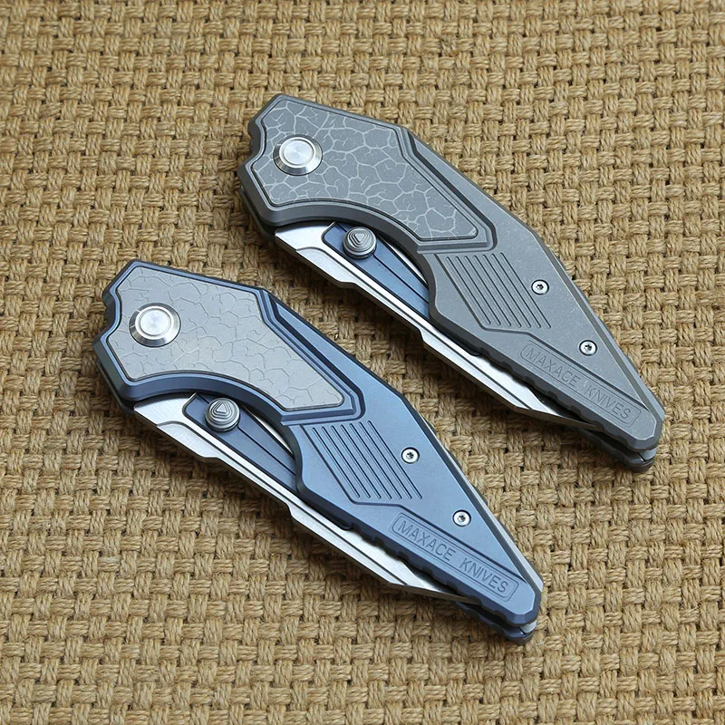 Тактический складной нож MAXACE Zerg лезвие M390 KVT шариковый подшипник титановая ручка