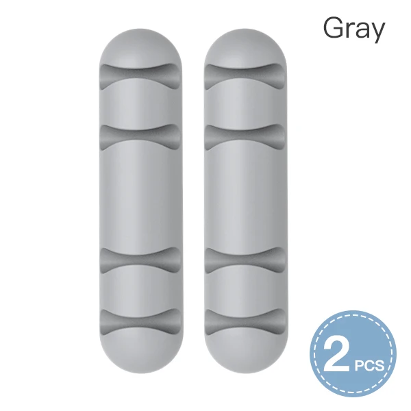 2PC Gray ACCEZZ 4 отверстия USB Кабельный органайзер Winder управление зажимы офис Настольный Телефон держатель для наушников Мышь Клавиатура провода Шнур Winder - Цвет: 2PC Gray