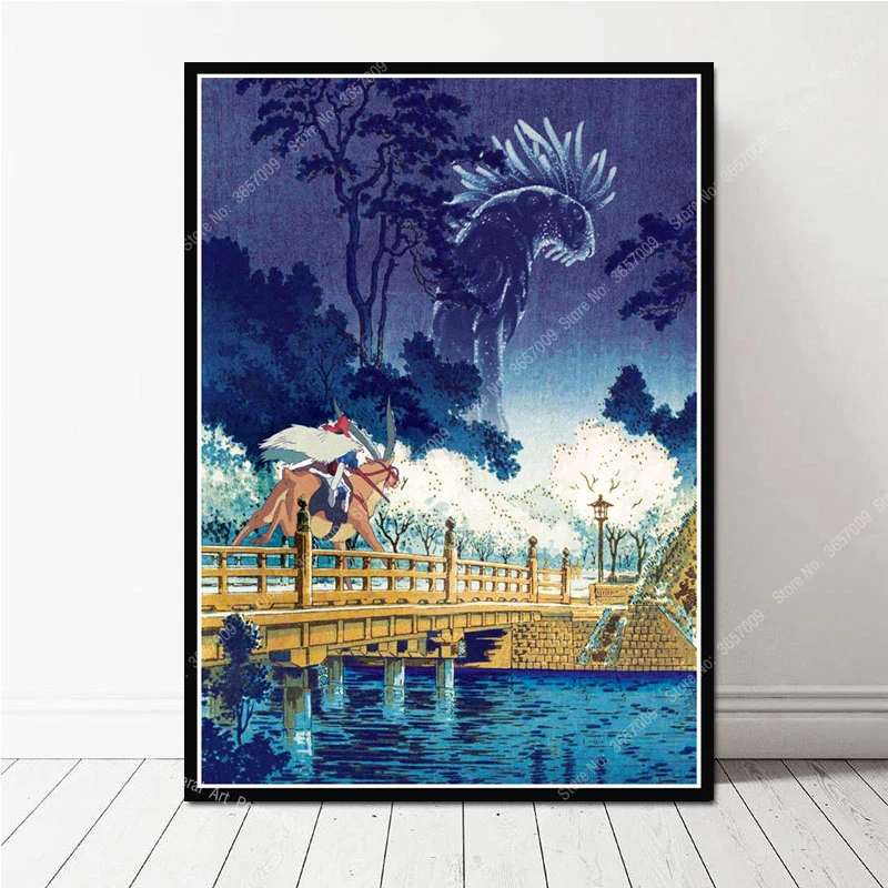 Картина на стену из японского холста MT081 Spirited Away Yubaba Studio ghiсот и хирошиджа |