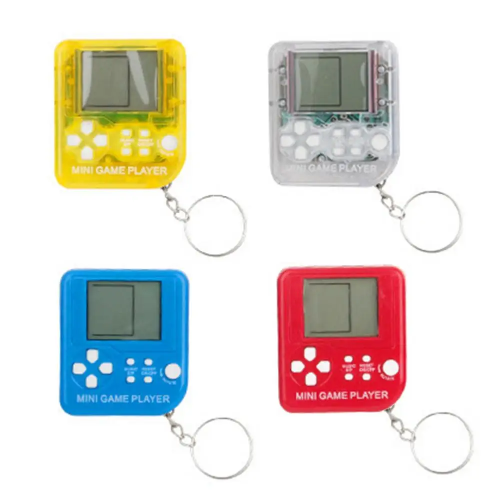 

4pcs Mini Console Game Machine Children's Handheld Nostalgic Portable MiniTetris Game Console With Keychain Video Game Kids Gift