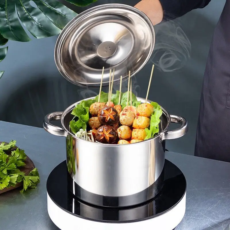 

2020 Band Japanese Deep Frying Pot with a Thermometer and a Lid 304 Stainless Steel Kitchen Tempura Fryer Pan 16- 24 cm