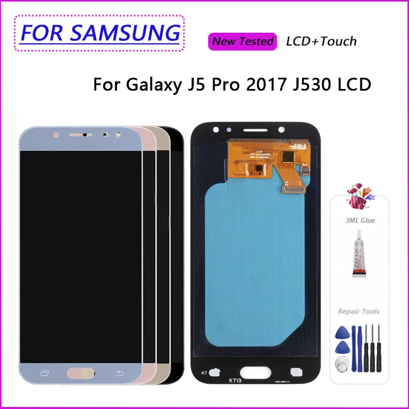 Новый OLED ЖК дисплей для Samsung Galaxy J5 2017 J530 Pro SM J530F J530M + сенсорный экран Регулируемый