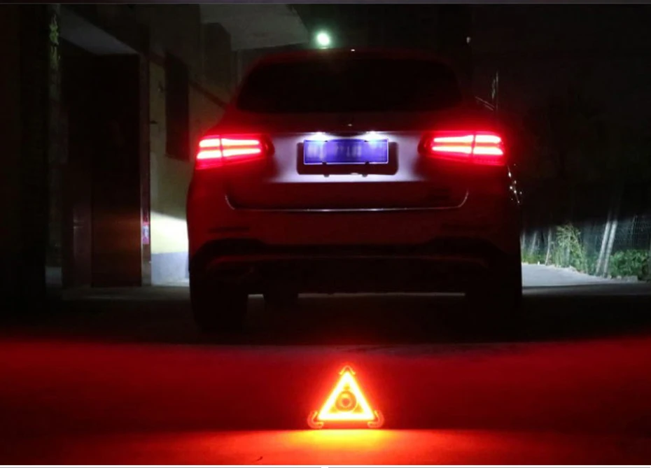 COB LED Emergency Stop Parking Warning Light Triangle Portable Standable Spotlight 1000 Lumens 4 mode choice USB Rechargeable