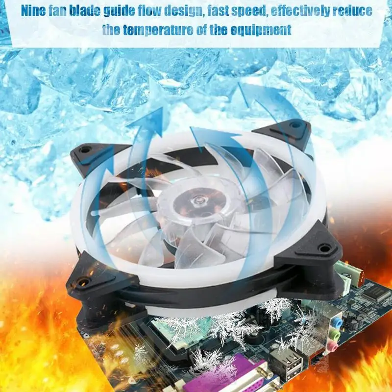 Кулер для ПК со светодиодной подсветкой 12 см с пультом ДУ | Компьютеры и офис