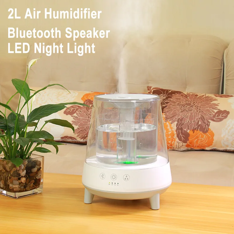 

Humidifiers for Bedroom,2L Ultrasonic Cool Mist Humidifier for Baby Large Room Home Quiet Essential Oil Diffuser