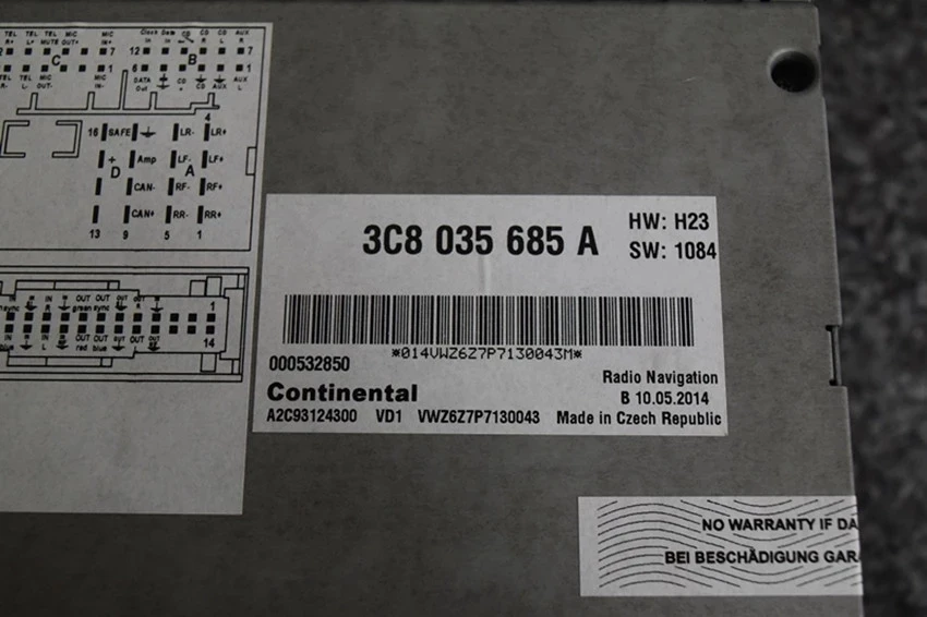 Декодирование кода радиоразблокировки для RCD510 запрос пароля аудио