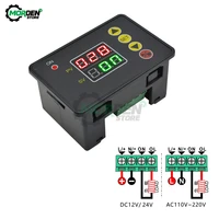 programmable digital time delay relay ac 110v 220v dc12v normally open relay module with buzzer alarm cycle timer control switch