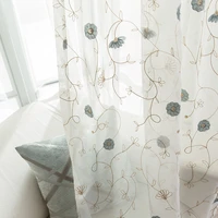 pastoral cotton curtains for living dining room bedroom and linen fresh embroidered warm literary embroidery floral curtains