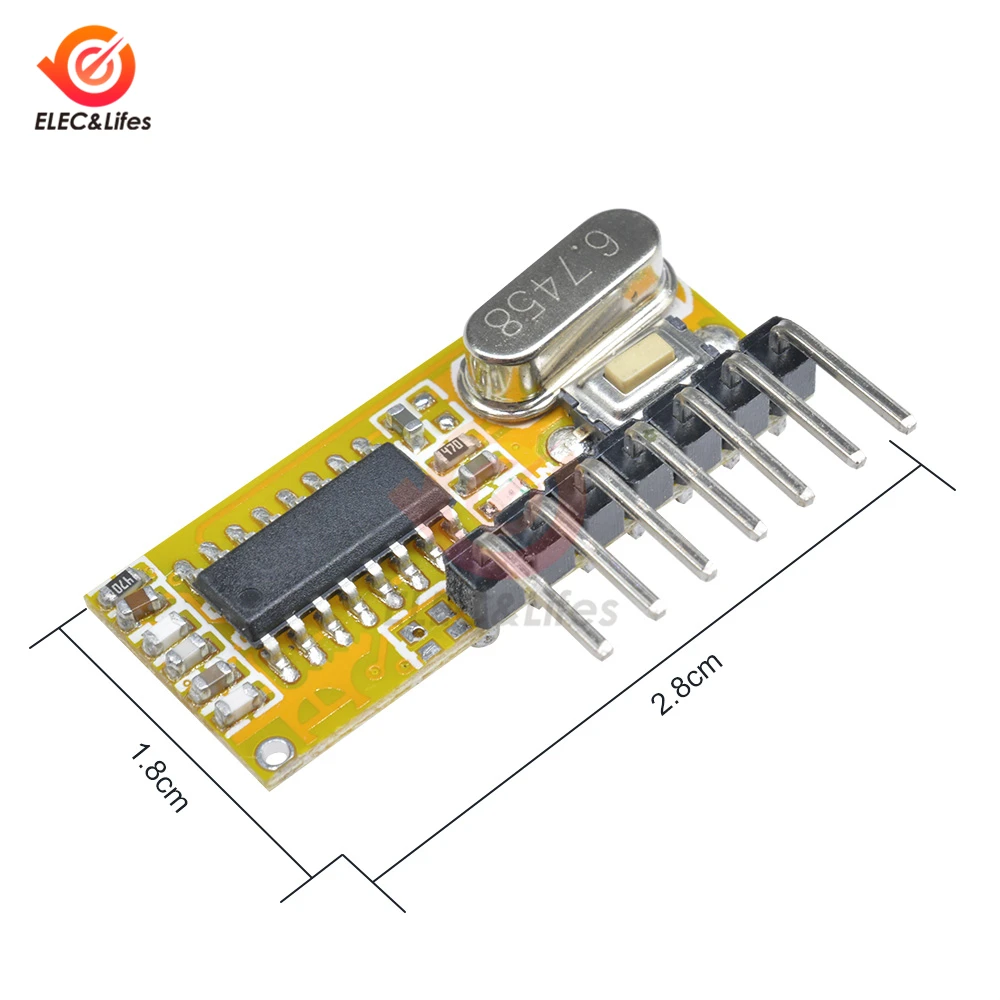 Модуль беспроводного приемника RXB8 RXC6 RXB6 RXB14 RXB12 433 МГц для Arduino AVR 3 3-5 5 В Superheterodyne rxb6 -