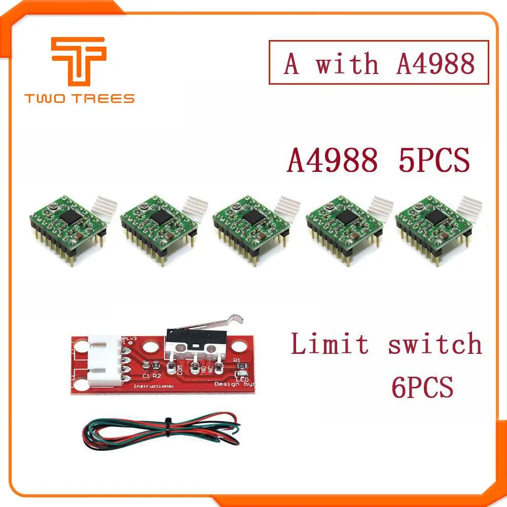 Детали 3D-принтера Reprap Ramps 1,4 комплект с Mega 2560 R3+ Heatbed MK2B+ 12864 ЖК-контроллер+ A4988 Драйвер+ концы+ кабели