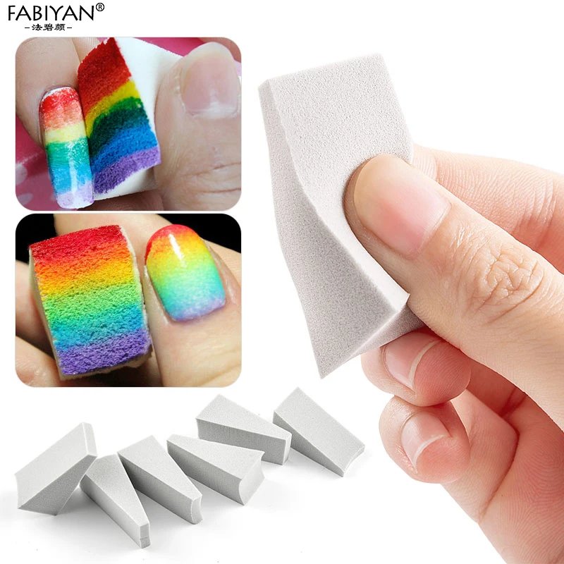 16 шт. губка для переноса изображений ногтей мягкая треугольная градиентная