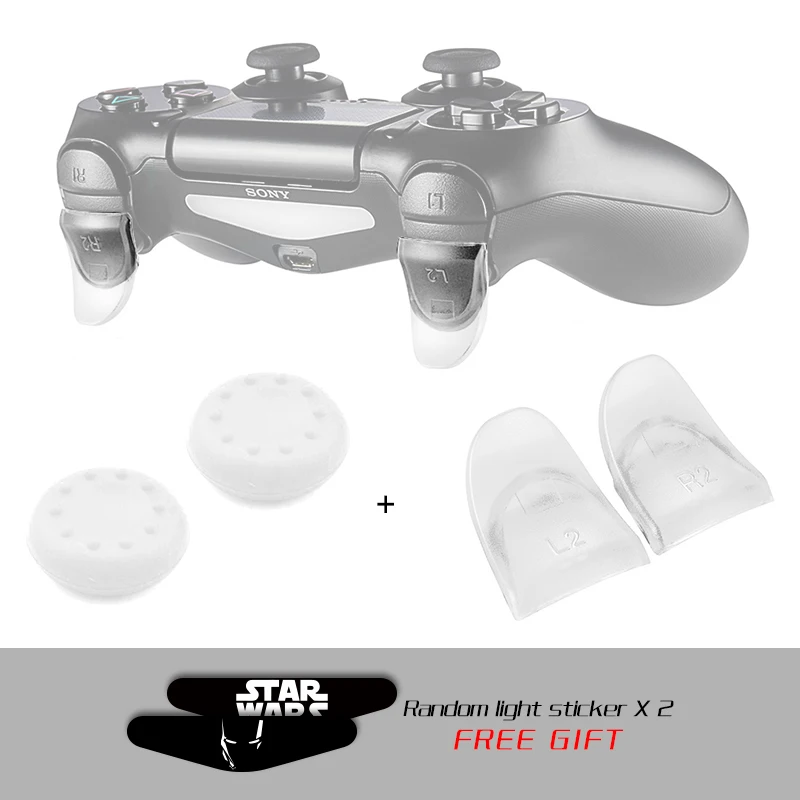 7-Clear Данные лягушка 1 пара L2 R2 кнопки триггер расширители геймпад для playstation 4 PS4/PS4 Slim/Pro игровой контроллер аксессуары - Цвет: 7-Clear