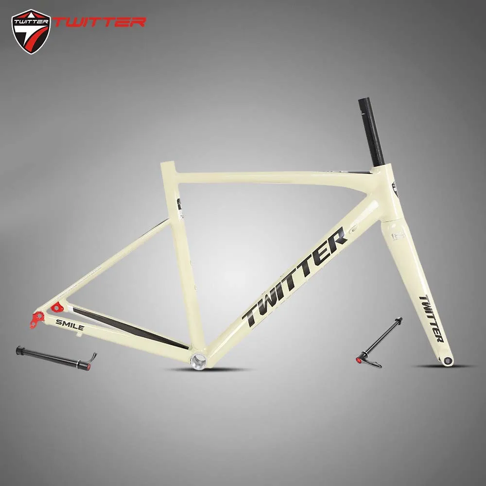 Twitter Smile шоссейный велосипед 700c Alu обесцвечиваемая рама углеродная вилка дисковый