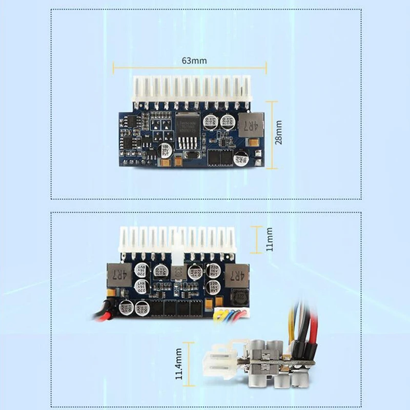 DC блок питания ATX пик PSU 19V 200 Вт Пико выключатель добыча БП 24Pin мини ITX постоянного