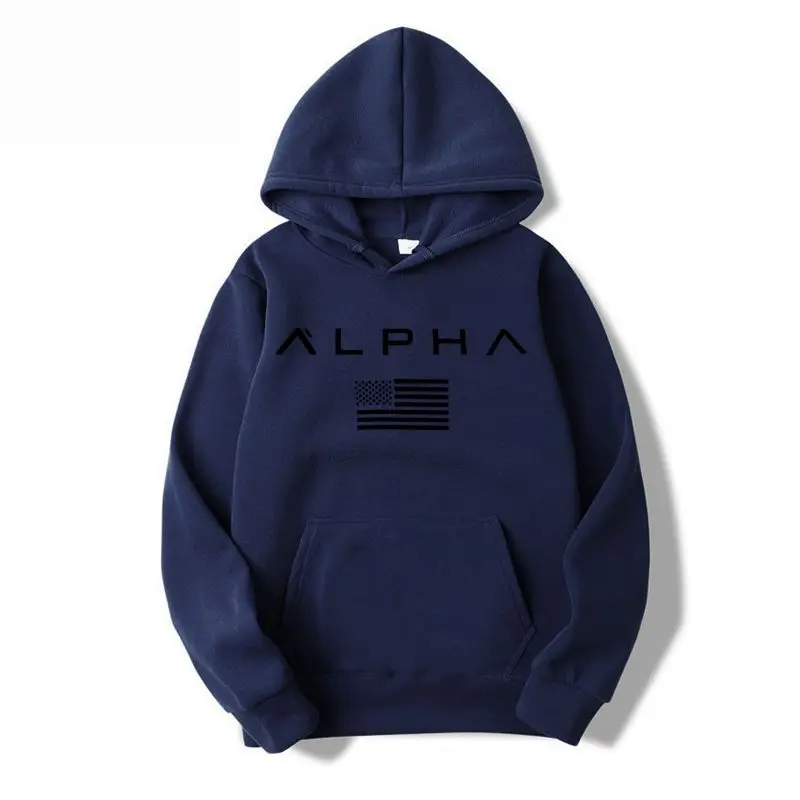Осень новое поступление высокая Alpha Industries спортивная одежда с принтами Мужская толстовка хип-хоп мужской пуловер с капюшоном одежда с капюшоном - Цвет: 10