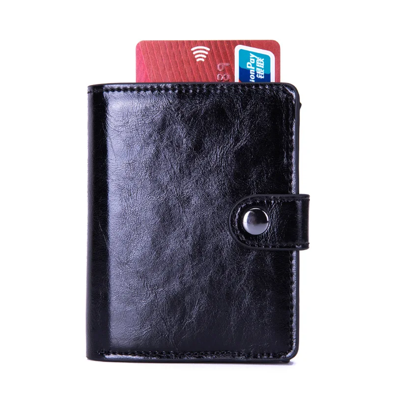

Men's card bag stolen swipe function card holder bank card wallet driver's license large capacity