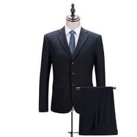 jacketspants mens casual business blazersbrand clothing fashion male slim fit suit two piecegrooms wedding dress s 4xl