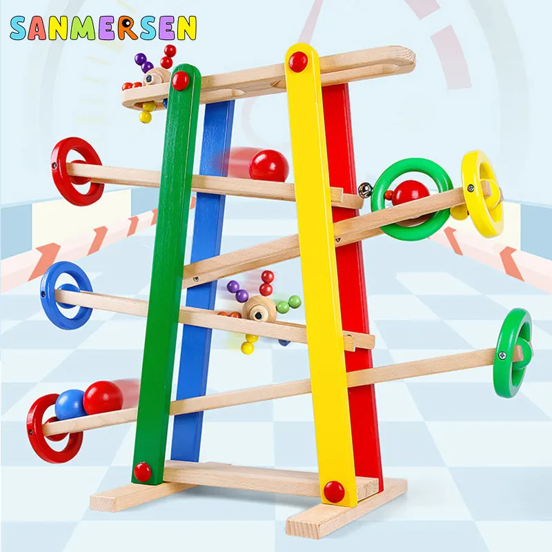 3D Деревянный трек строительные блоки набор строительство раннее образование