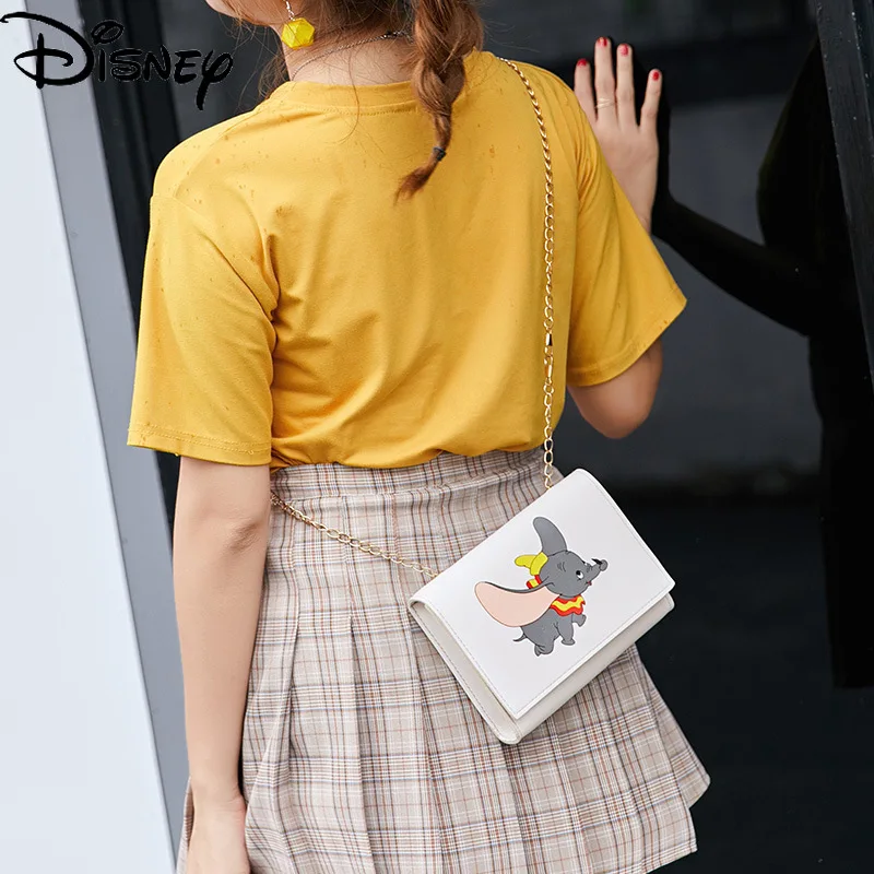 

2021 Disney New Coin Purse Fashion Dumbo Shoulder Bag Cartoon Children Messenger Bag Ladies Cosmetic Bag Casual Mini Wallet