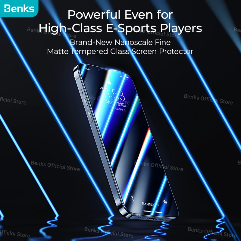 benks vpro matte full covering phone screen protector film for iphone 13 mini pro max anti fingerprint explosion proof anti drop free global shipping